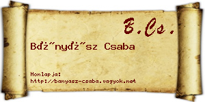 Bányász Csaba névjegykártya